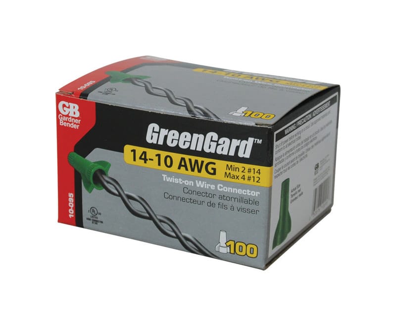 Gardner Bender 10-095 GreenGard 14-10 Ga. Copper Wire Wire Connector Green 100 pk