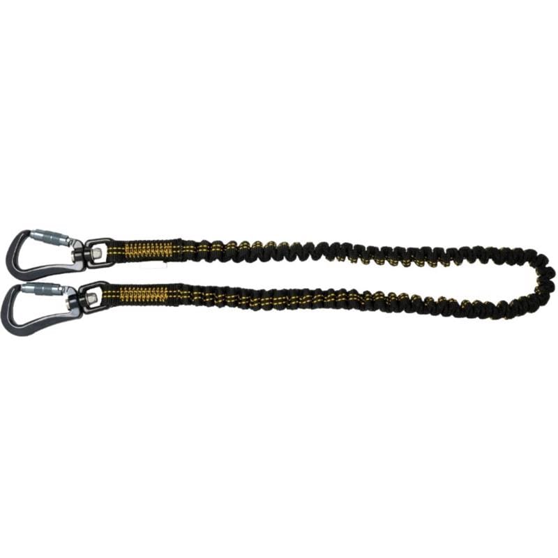 Dewalt DXDP721510 Aluminum/Polyester Dual Carabiner Lanyard 41 in. L 15 lb. cap. Black/Yellow 1 pc