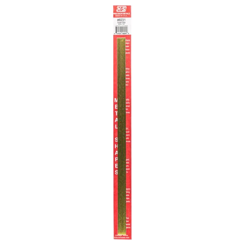 K&S 8231 0.016 in. X 1/2 in. W X 12 in. L Mill Brass Metal Strip
