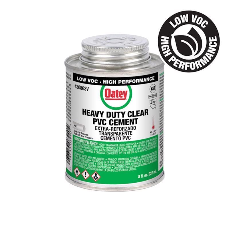 Oatey 30863V Clear Cement For PVC 8 oz