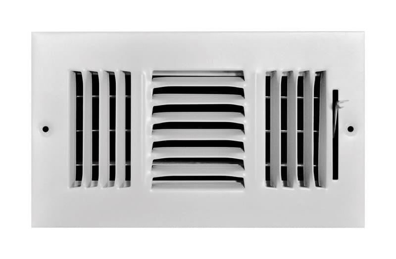 Tru Aire C103M08X04 4 in. H X 8 in. W 3-Way Powder Coat White Steel Wall/Ceiling Register