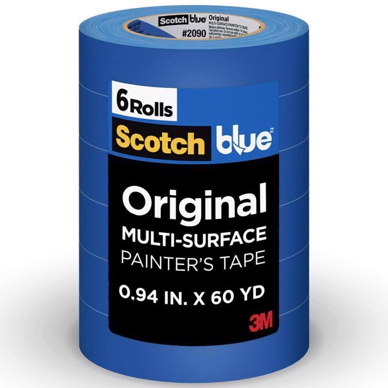 ScotchBlue 2090-24EP6 0.94 in. W X 60 yd L Blue Medium Strength Original Painter's Tape 6 pk