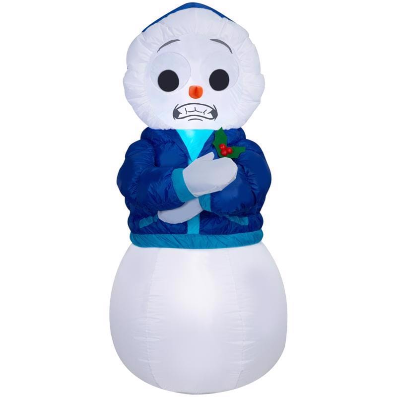 Gemmy 885895 Airblown LED Animated Shivering Snowman 6 ft. Inflatable