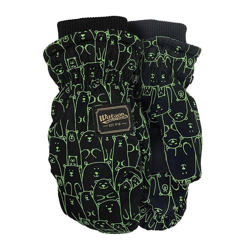 Watson Gloves 9592G-XS XS Nylon Lil Bear Mitts Green Cold Weather Gloves