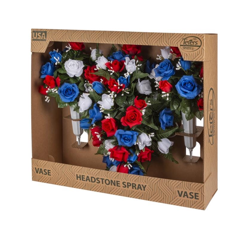Gerson HCV0001RWB America Porch Decor 3 pc