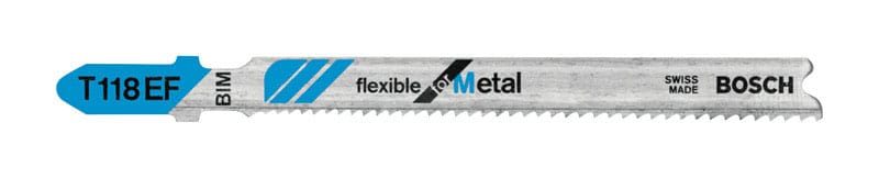 Bosch T118EF 3-5/8 in. Bi-Metal T-Shank Jig Saw Blade 18 TPI 5 pk