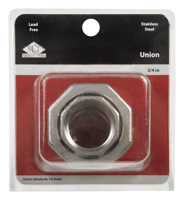 Smith-Cooper 4638102640 3/4 in. FPT X 3/4 in. D FPT Stainless Steel Union
