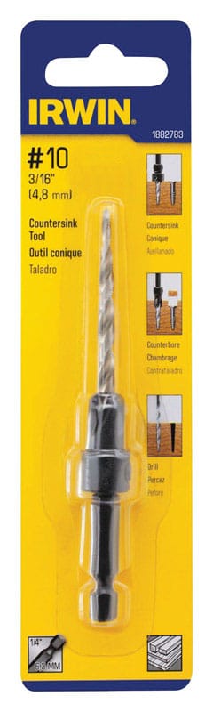 Irwin 1882783 3/16 in. D X 4.25 in. L High Speed Steel Wood Countersink 1 pc
