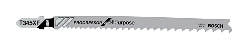 Bosch T345XF 5-1/4 in. Bi-Metal T-Shank Jig Saw Blade Assorted TPI 5 pk
