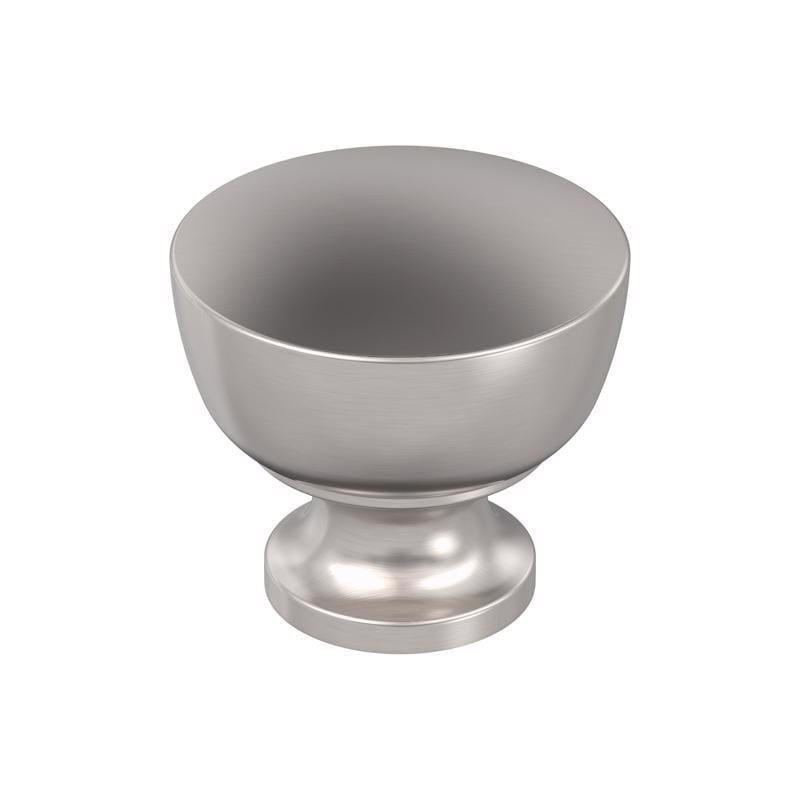 Amerock BP37022G10 Everyday Basics Chalice Round Cabinet Knob 1-1/4 in. D 1-1/8 in. Satin Nickel 1 pk