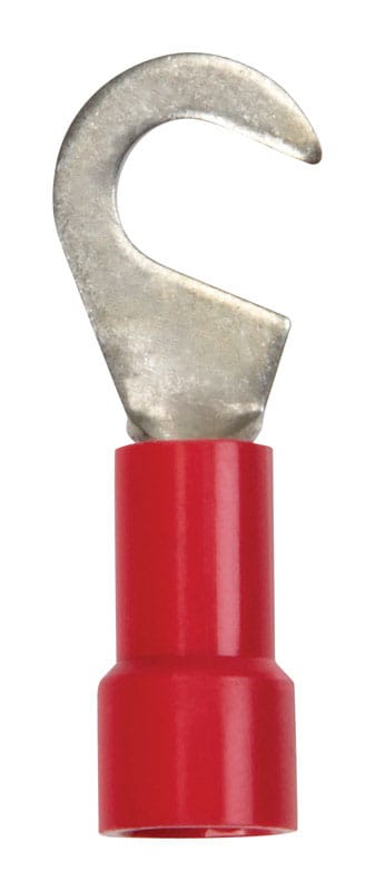 Jandorf 60958 22-18 Ga. Insulated Wire Terminal Hook Red 5 pk