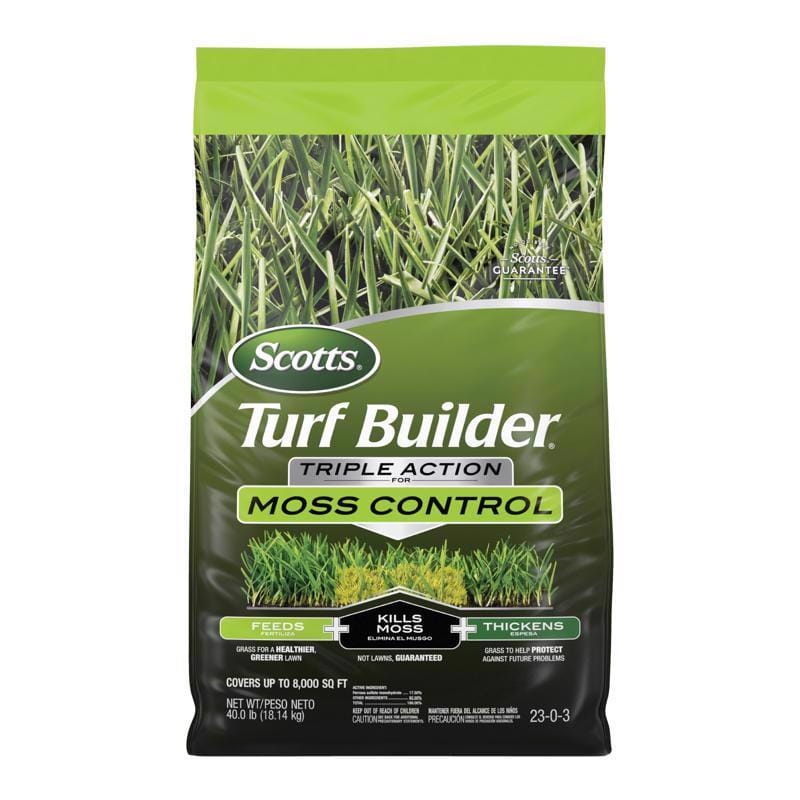 Scotts 40212 Turf Builder Moss Control Lawn Fertilizer For Multiple Grass Types 8000 sq ft