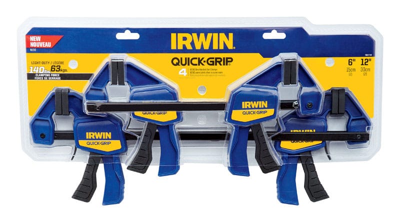 Irwin 1964748 Quick-Grip 3 in. D Quick-Release Bar Clamp 140 lb 4 pc