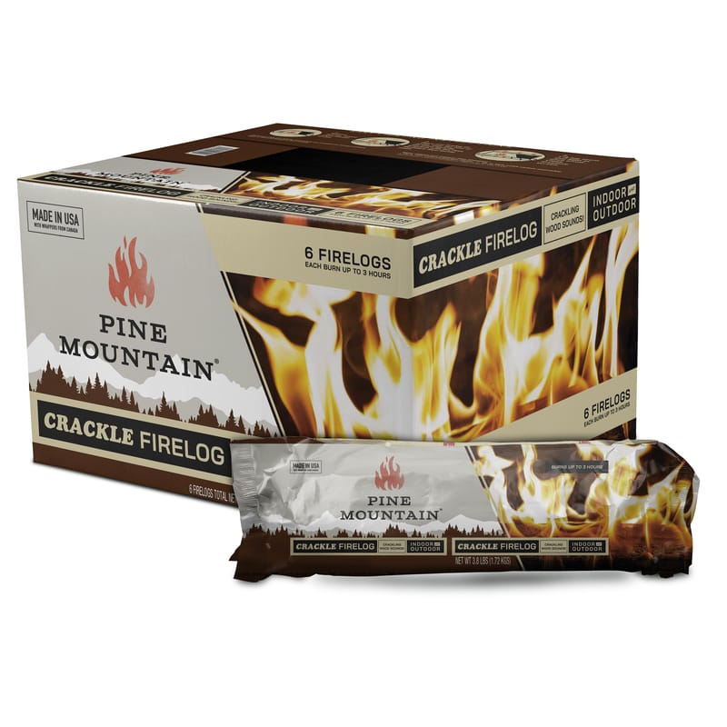 Pine Mountain 800002811 Crackling Fire Log 3 hr 6 pk