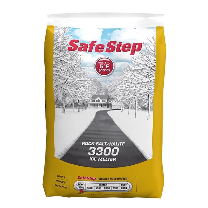 Safe Step 806661 3300 Sodium Chloride Crystal Halite/Rock Salt Ice Melt 25 lb