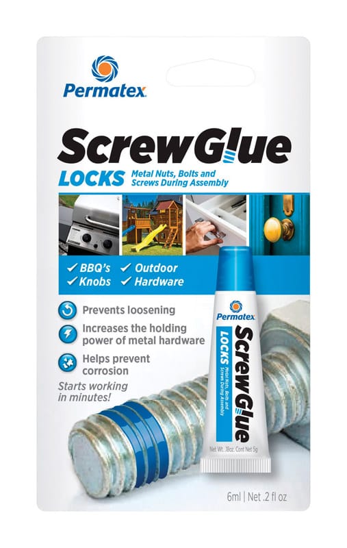 Permatex 28206 Screw Glue Medium Strength Blue Adhesive 0.2 oz