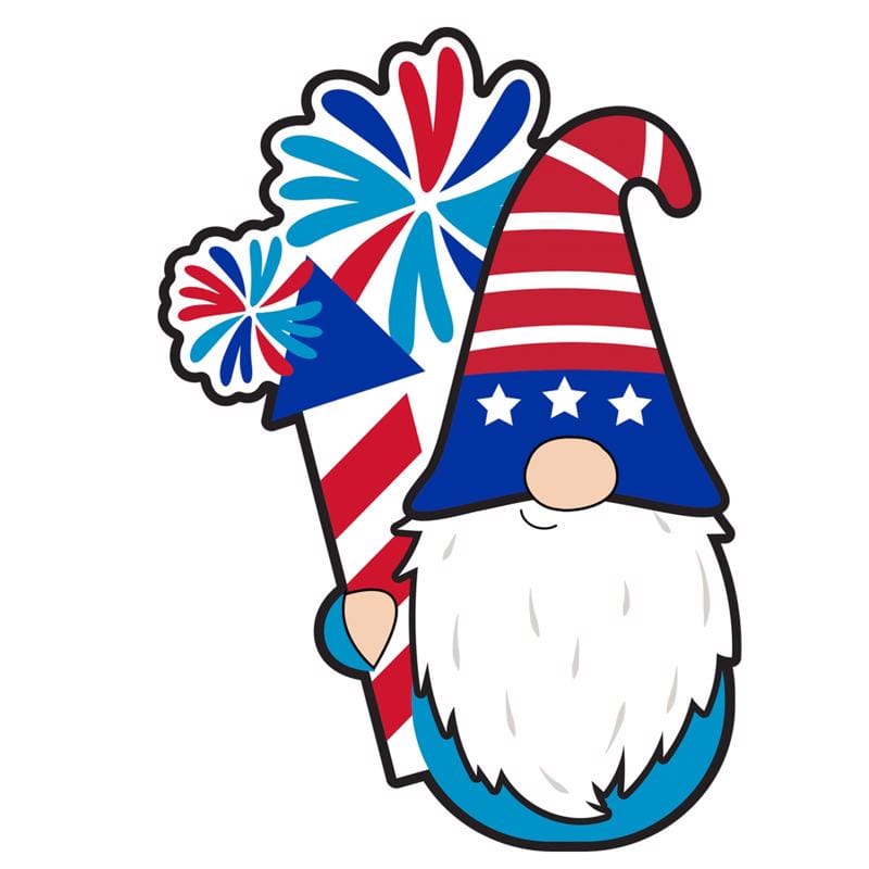 Ig Design IG153883D Patriotic Window Decor 1 pc