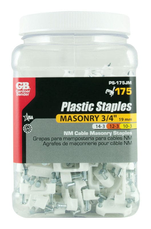 Gardner Bender PS-175J 3/4 in. W Plastic Insulated Cable Staple 1 pk