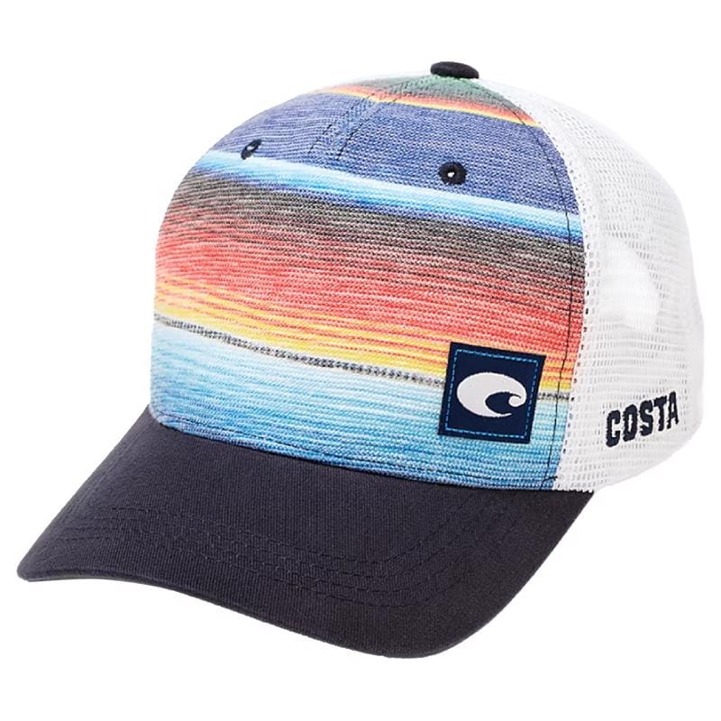 Costa FQS900003-600U Baja Stripe Trucker Hat Blue One Size Fits All