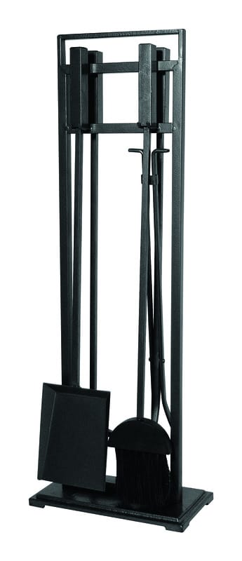 Panacea 15701 Gray Matte Metal Fireplace Tool Set