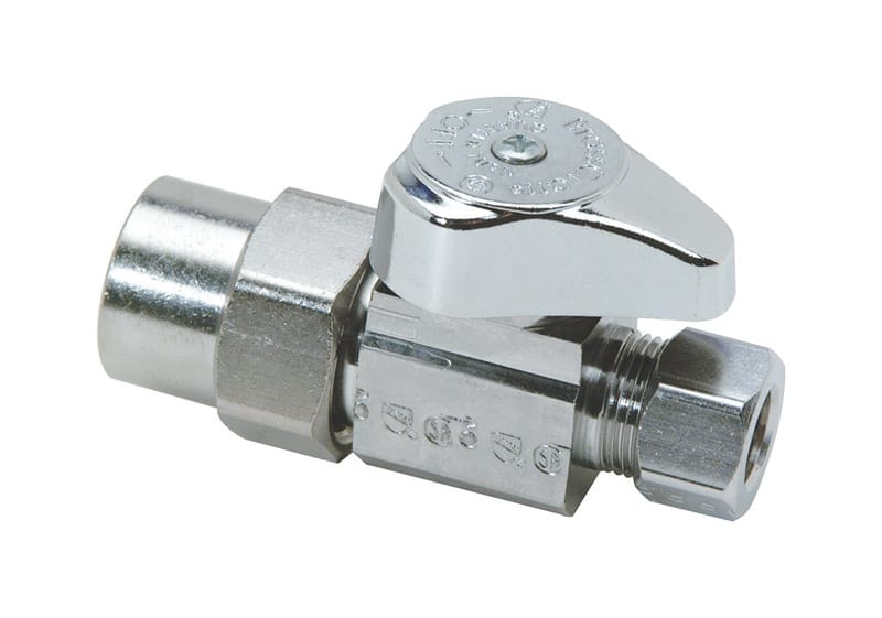 BrassCraft G2PR14X CD 1/2 in. CPVC outlets X 3/8 in. Compression Brass Straight Stop Valve