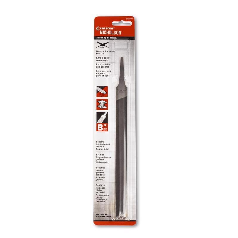Crescent 21832NN File Mill Bastard 8"Card