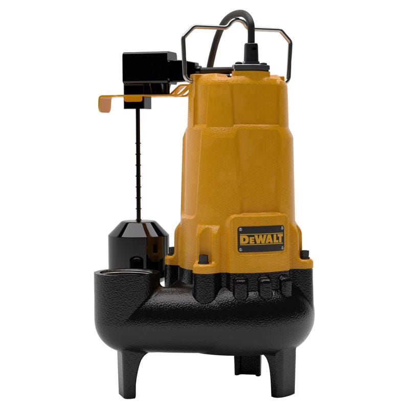DeWalt DXWP63755 3/4 HP 6500 gph Cast Iron Tethered Float Switch Sewage Pump