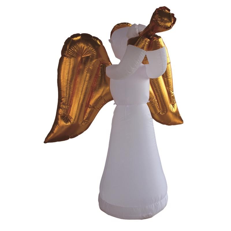 A Holiday Company CH23150-180 LED Angel with Gold 6 ft. Inflatable