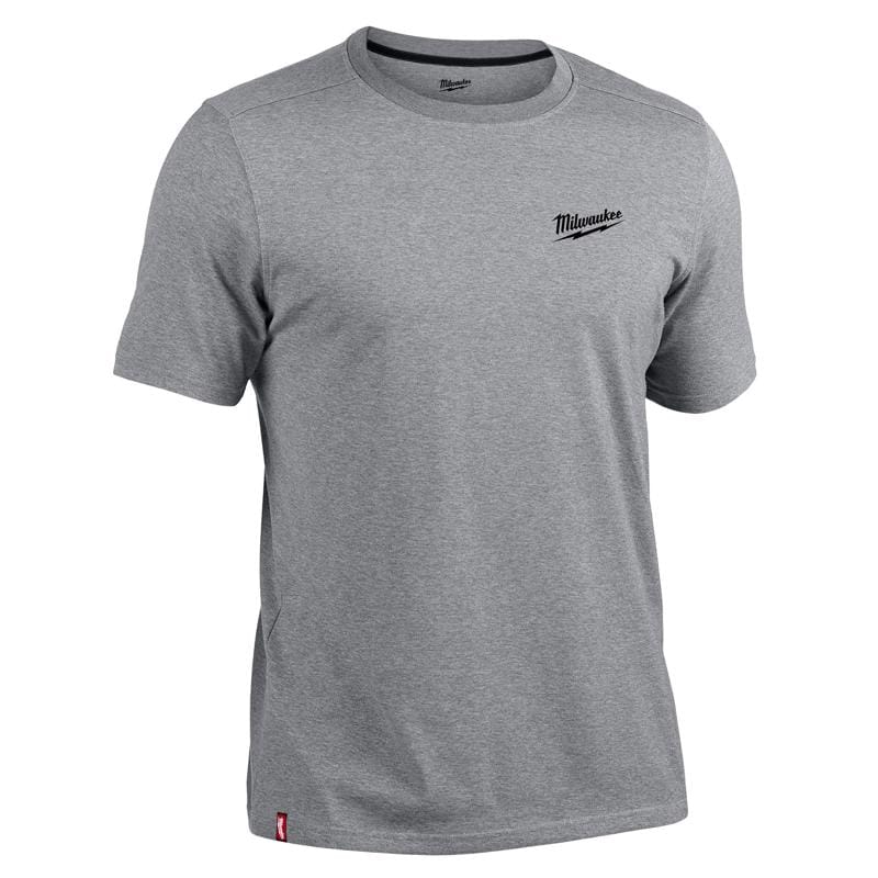 Milwaukee 603G-XL XL Short Sleeve Men's Crew Neck Gray Hybrid Work Tee Shirt
