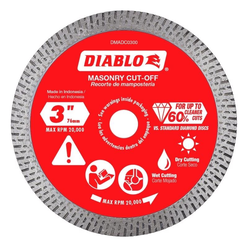Diablo DMADC0300 Masonry Cut-Off Disc 3"D