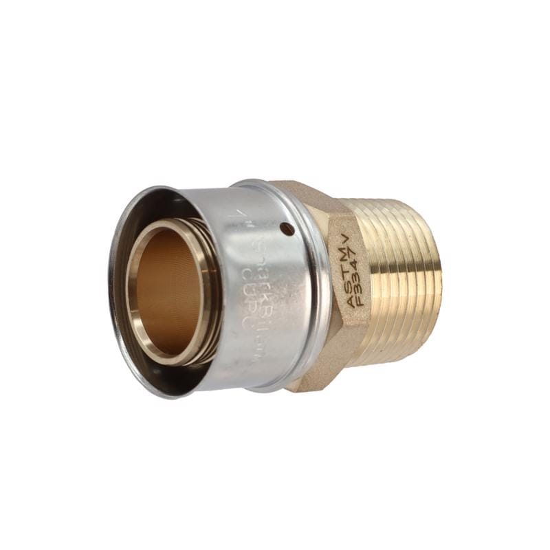 SharkBite UCP142Z PEX Press 1 in. Press each X 3/4 in. D MNPT each Brass Male Adapter