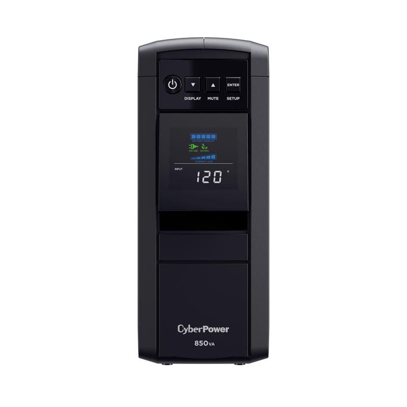 CyberPower CP850PFCLCD 5 ft. L 10 outlets Battery Backup/Surge Protector Black 1150 J