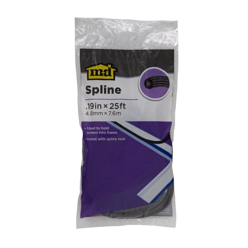 M-D Building Products 14164 0.19 in. D X 25 ft. L Screen Spline