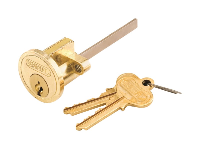 Prime Line SE66007 Segal Brass-Plated Zinc Key Lock Cylinder Keyed Differently