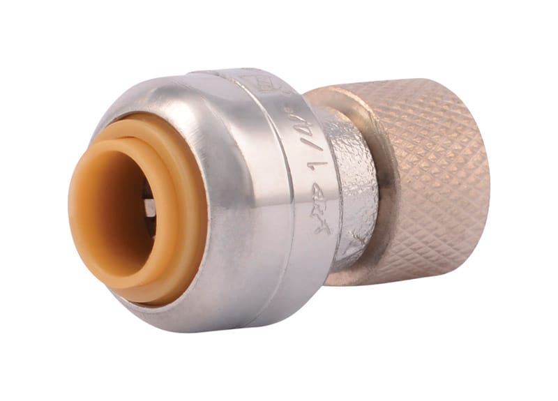 Sharkbite U3523LFA 1/4 in. PTC X 3/8 in. Compression Brass Stop Valve Connector