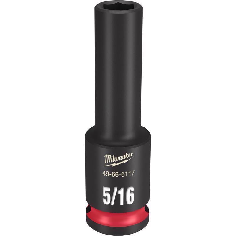 Milwaukee 49-66-6117 SHOCKWAVE 5/16 in. X 3/8 in. drive SAE 6 Point Deep Impact Socket 1 pc