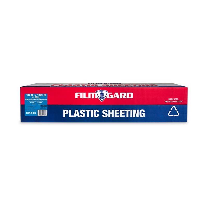 Film-Gard 625922 Plastic Sheeting 4 mil X 10 ft. W X 100 ft. L Polyethylene Clear 1 pk