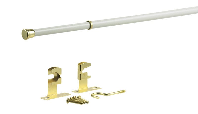 Kenney KN392/1NP White Traditional/Transitional Sash Rod 48 in. L X 84 in. L