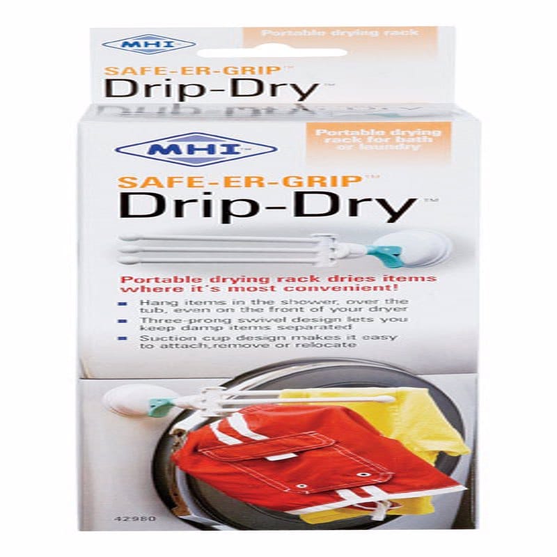 Safe-er-Grip 42980 Drip Dry 3.3 in. H X 3.3 in. W X 11.8 in. L White Reusable Hook