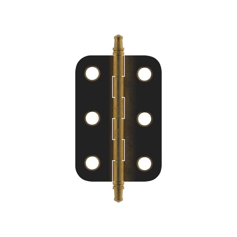 Amerock BPR2355AE 1-3/8 in. W X 2-11/16 in. L Antique Brass Steel Decorative Hinge 2 pk