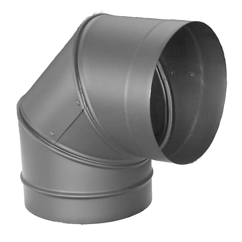 Duravent 6DBK-E90 DuraBlack 6 in. D X 6 in. D Adjustable 90 deg Galvanized Steel Stove Pipe Elbow