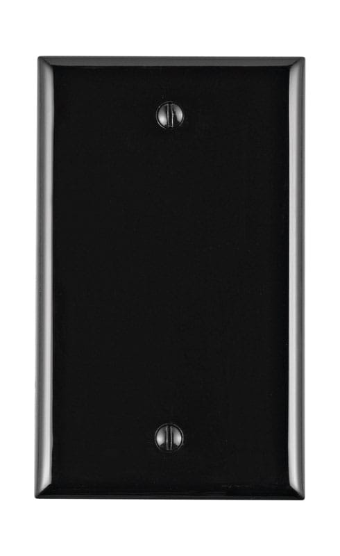 Leviton 80714-00E Black 1 gang Nylon Blank Wall Plate 1 pk