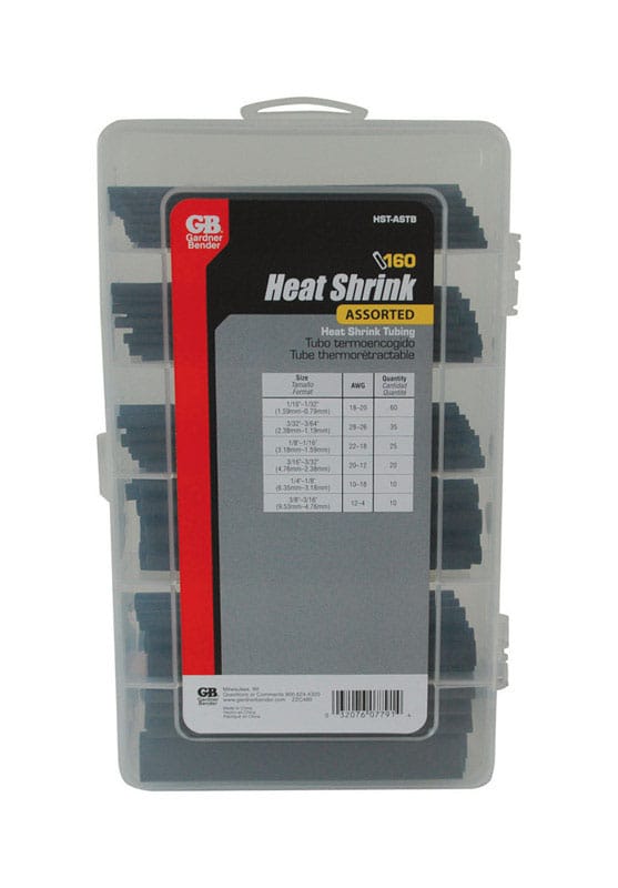 Gardner Bender HST-ASTB Heat Shrink Tubing Black 160 pk