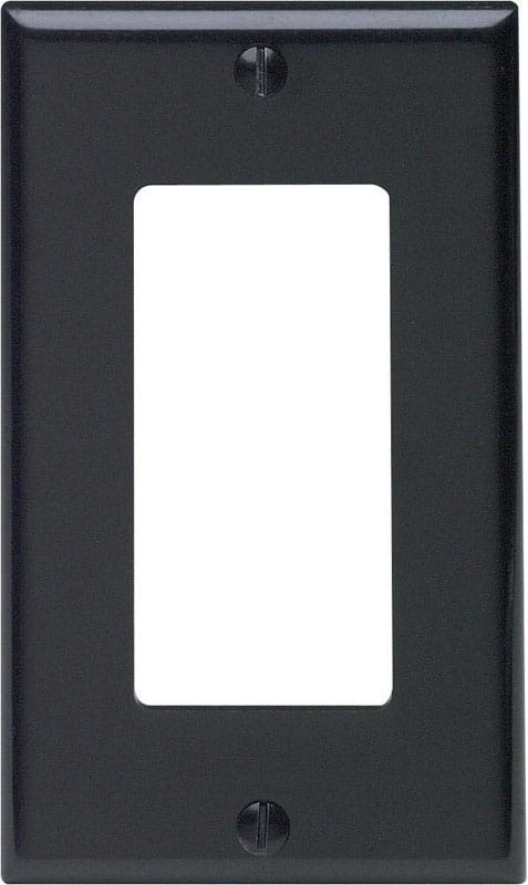 Leviton 80401-00E Decora Black 1 gang Thermoset Plastic Decorator Wall Plate 1 pk