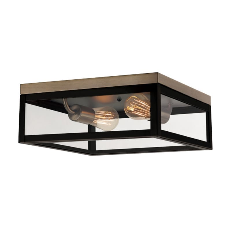 Globe Electric 65919 Verona 5.12 in. H X 13 in. W X 13 in. L Dark Bronze Ceiling Light