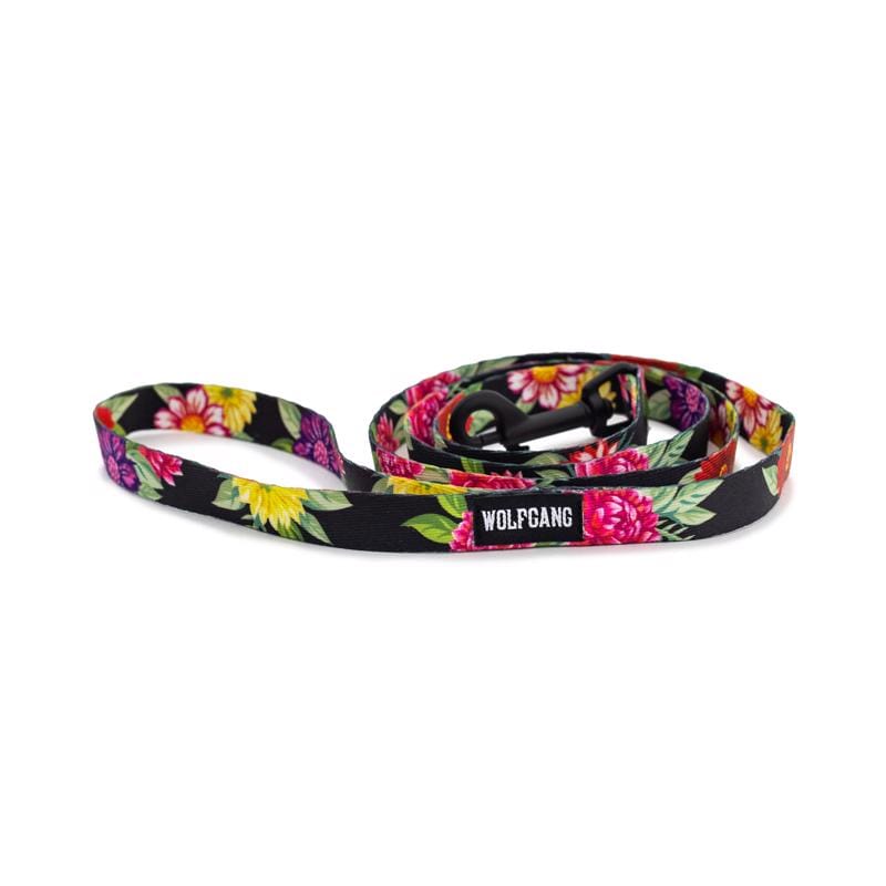 Wolfgang WL-001-00 Multicolored DarkFloral Polyester Dog Leash Small/Medium