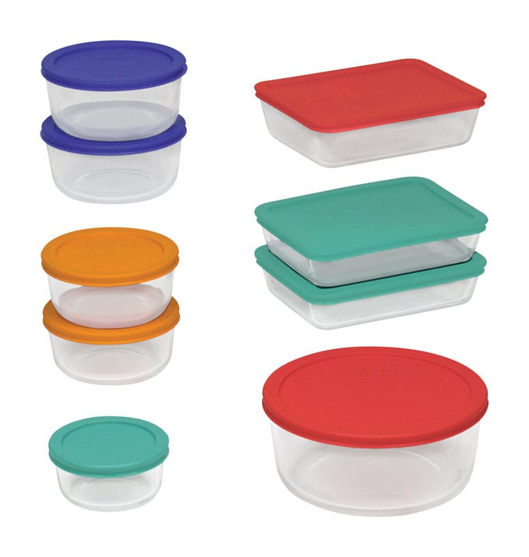 Pyrex 1110608 Clear Food Storage Container Set 9 pk