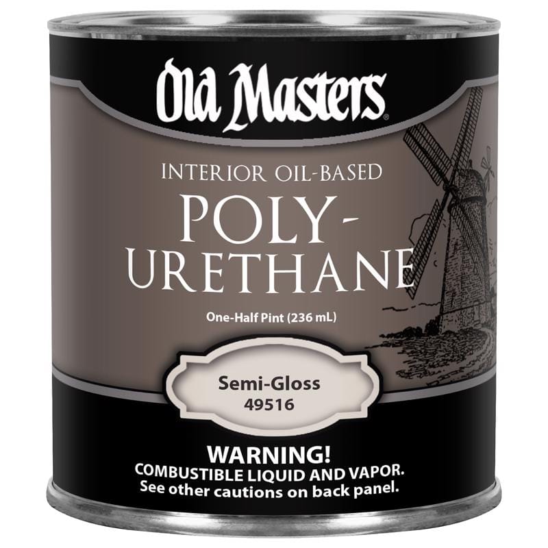 Old Masters 49516 Semi-Gloss Clear Oil-Based Polyurethane 0.5 pt