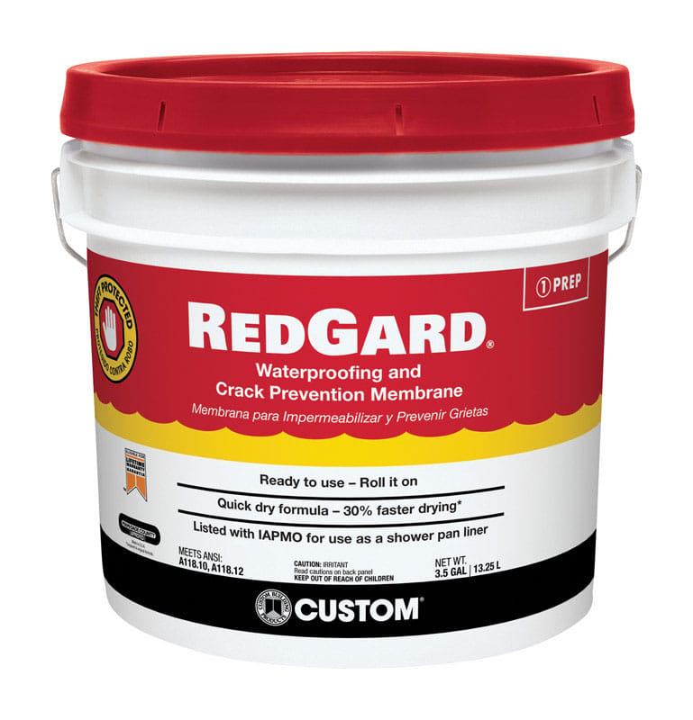 Custom Building Products LQWAF3 RedGard Ready to Use Pink Waterproofing and Crack Prevention 3.5 gal