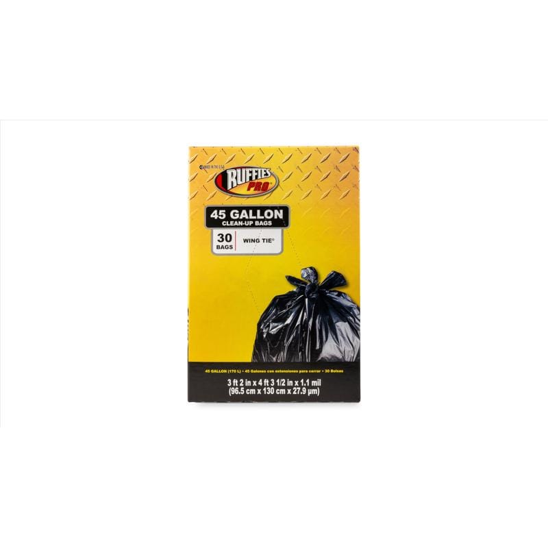 Ruffies 1124922 Pro 45 gal Trash Bags Wing Ties 30 pk